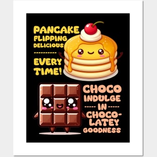 choco and pancake Posters and Art